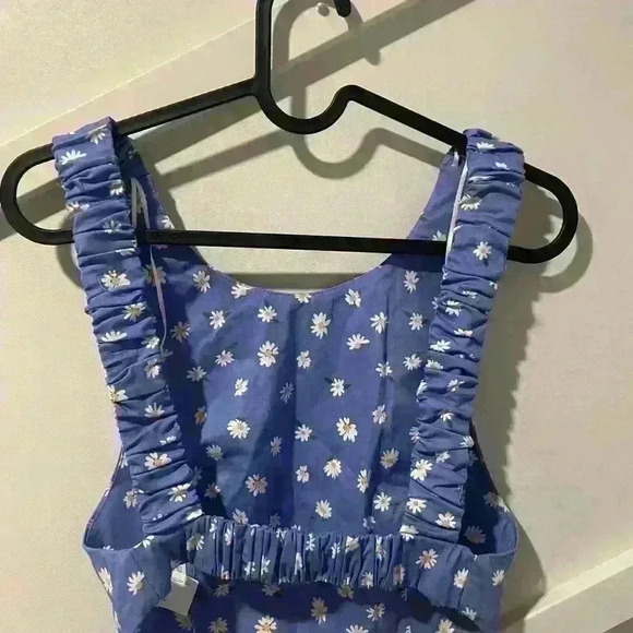ZARA  blue daisy print crop top size XS NWOT - Picture 7 of 10